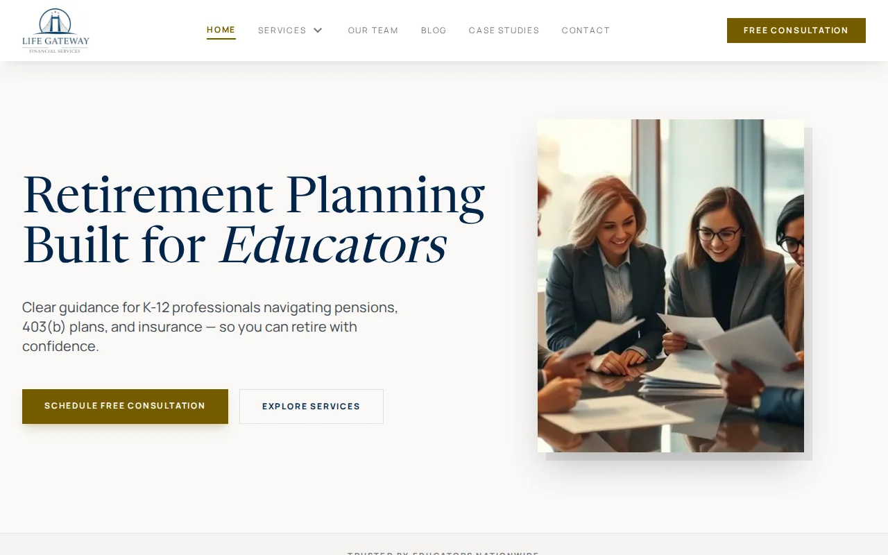 Life Gateway website screenshot