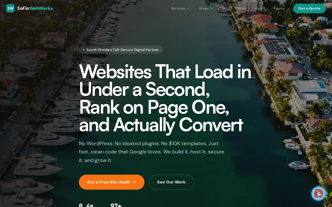 SoFlo WebWorks website screenshot